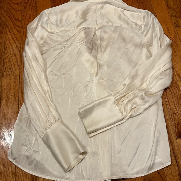 L'AGENCE Silk Long Sleeve Button-Up Top sz XS - Picture 5 of 7